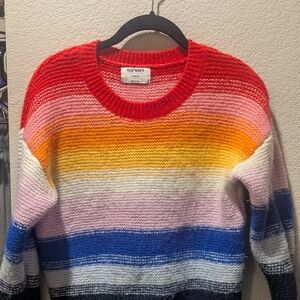 Old Navy Women's Rainbow Striped Sweater